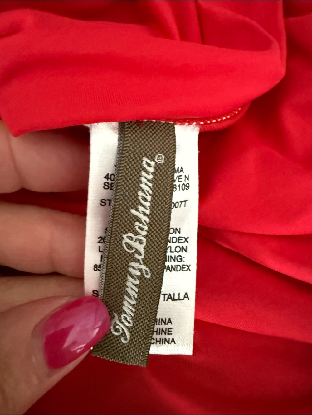 Beautiful red Tommy Bahama tankini top (only top) in a medium. - Picture 3 of 4